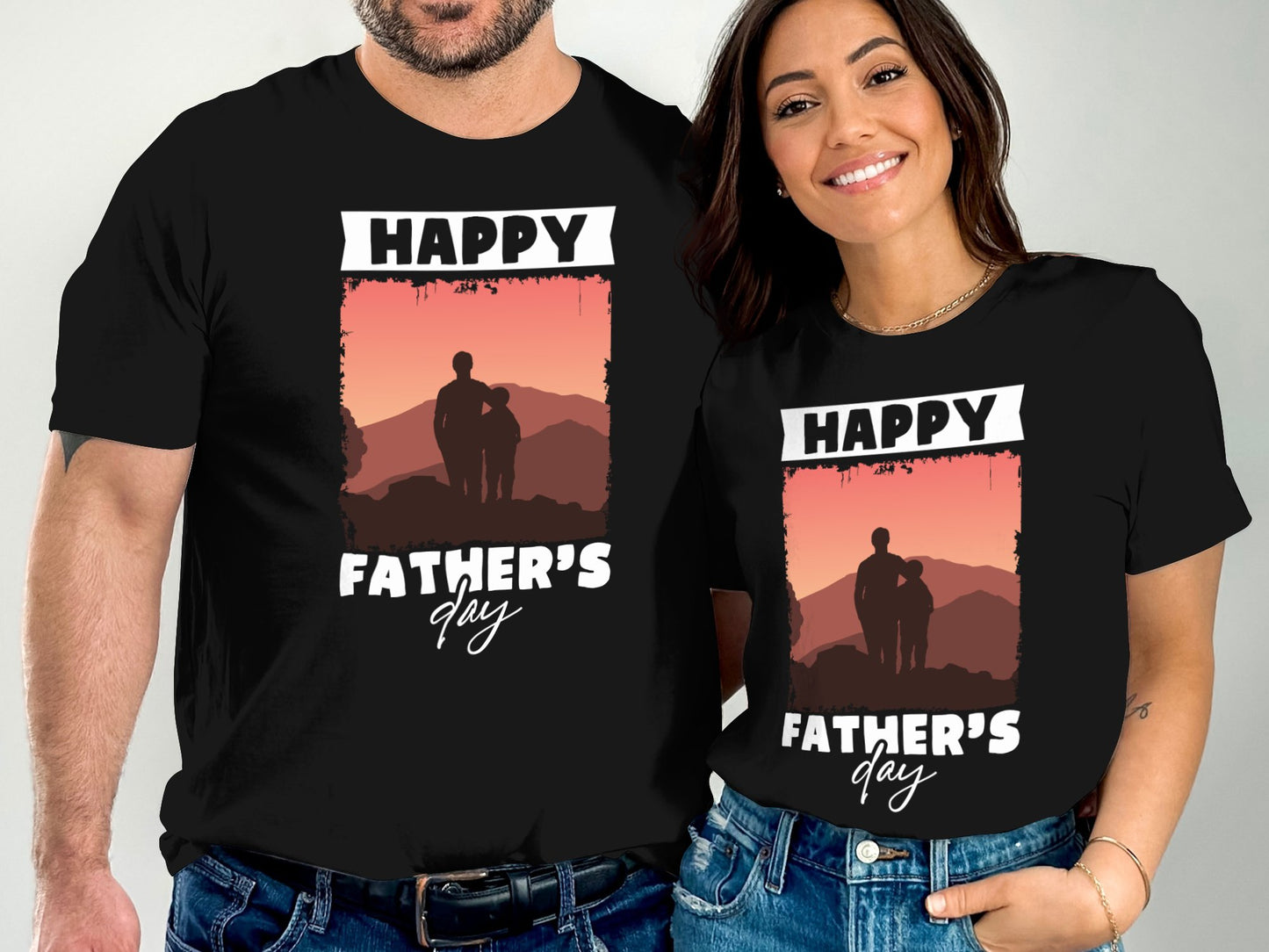 Happy Father's Day Graphic Print Shirt product type