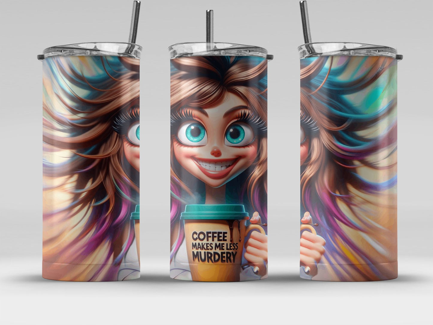 Coffee Makes Me Less Murdery Tumbler product type