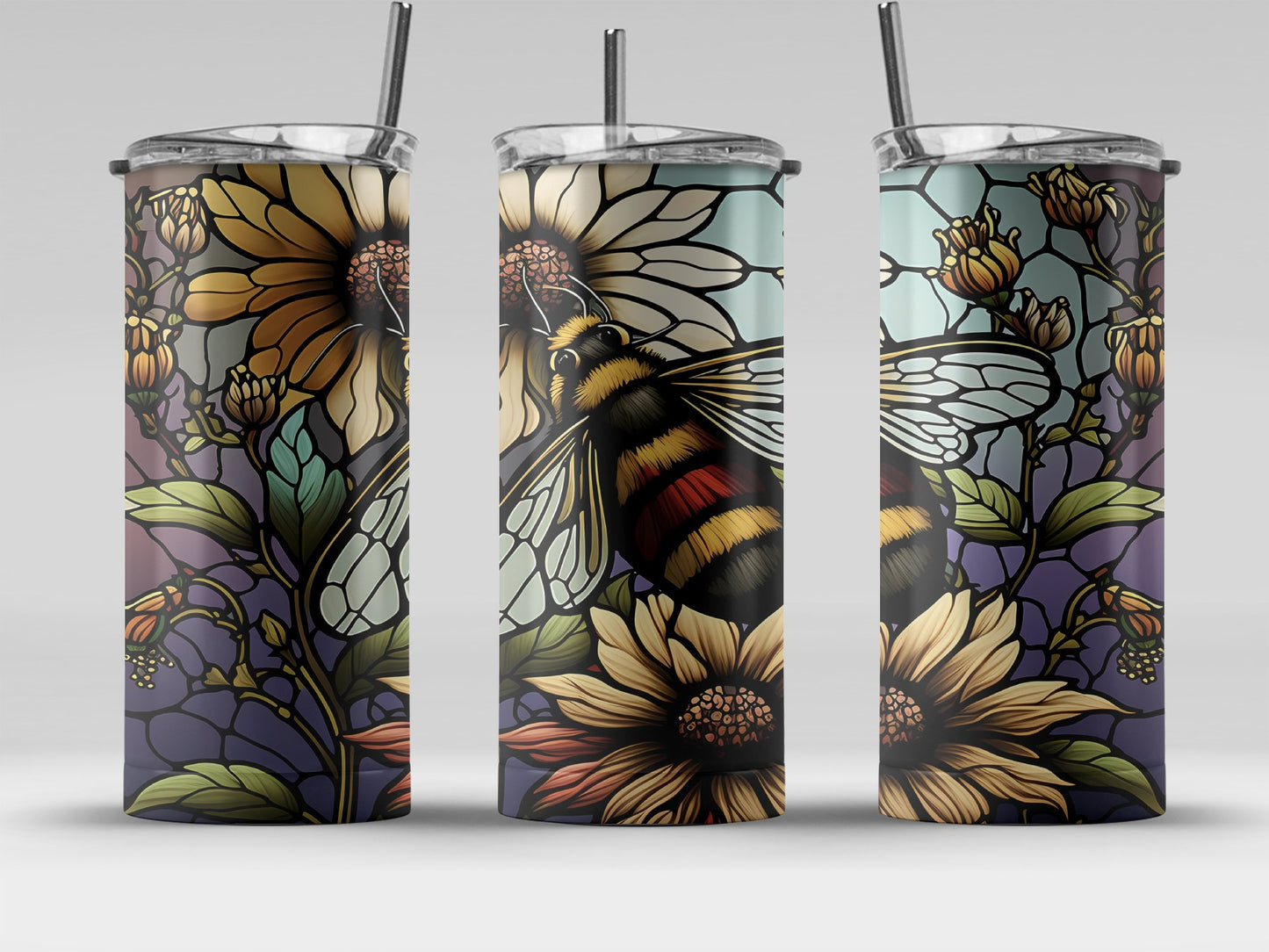 Colorful Sunflower Bee Design Tumbler product type