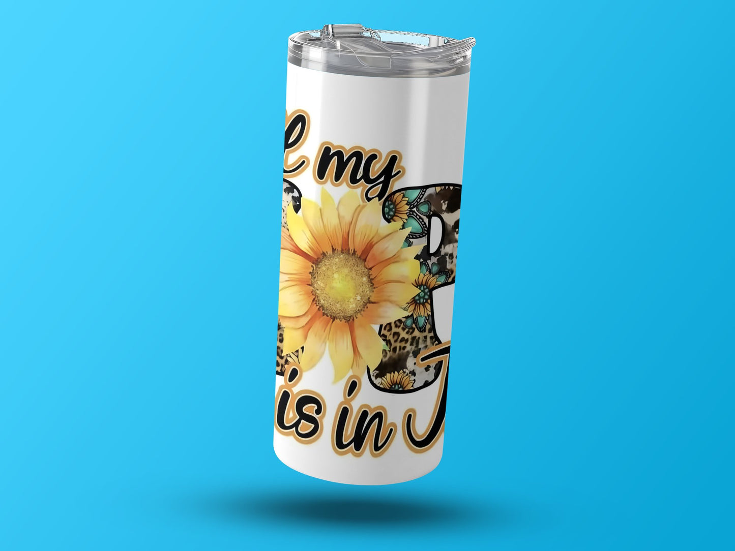 Sunflower Leopard Design Tumbler Unique Travel Mug product