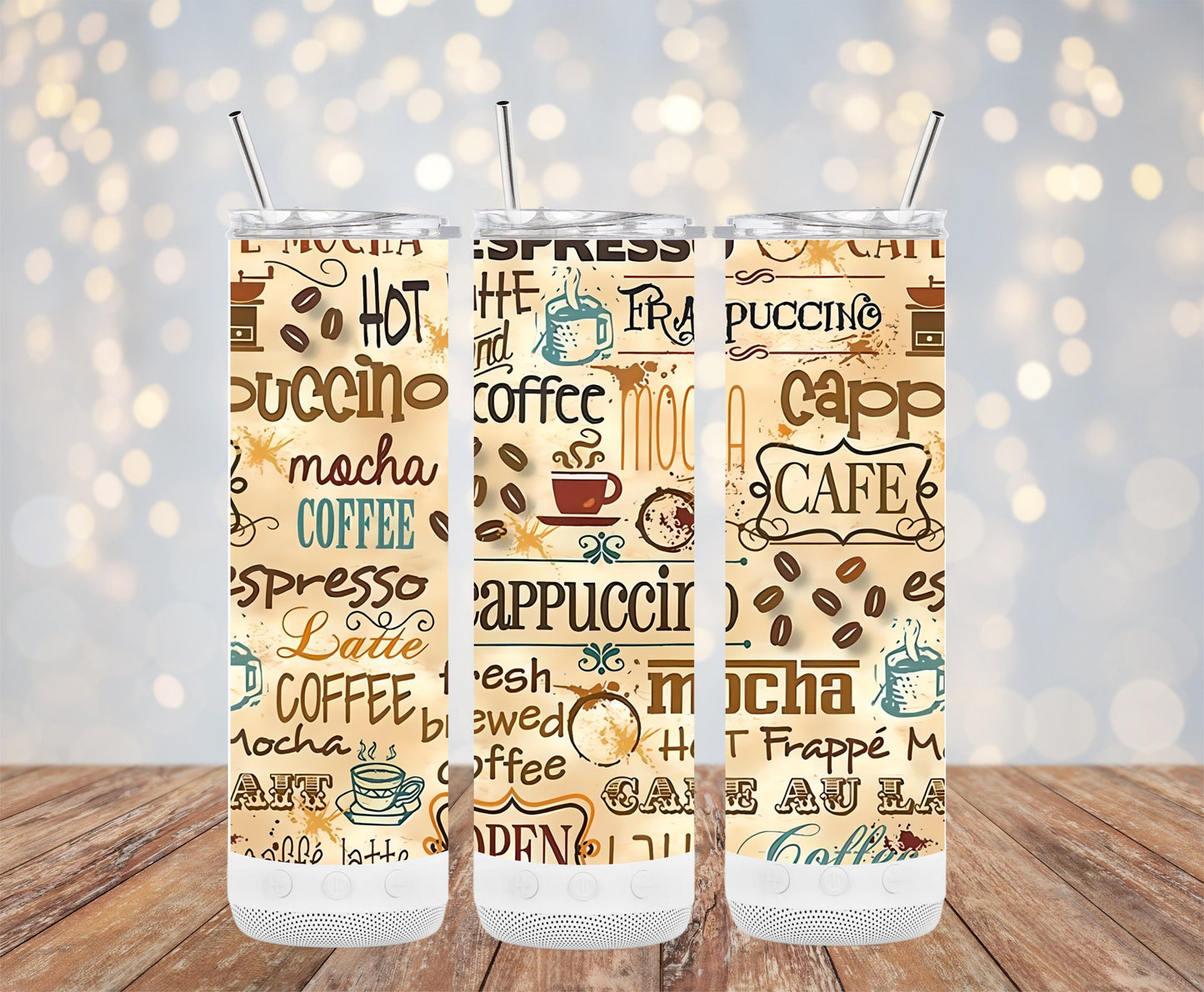 Mocha Coffee Espresso Text Design Tumbler product type