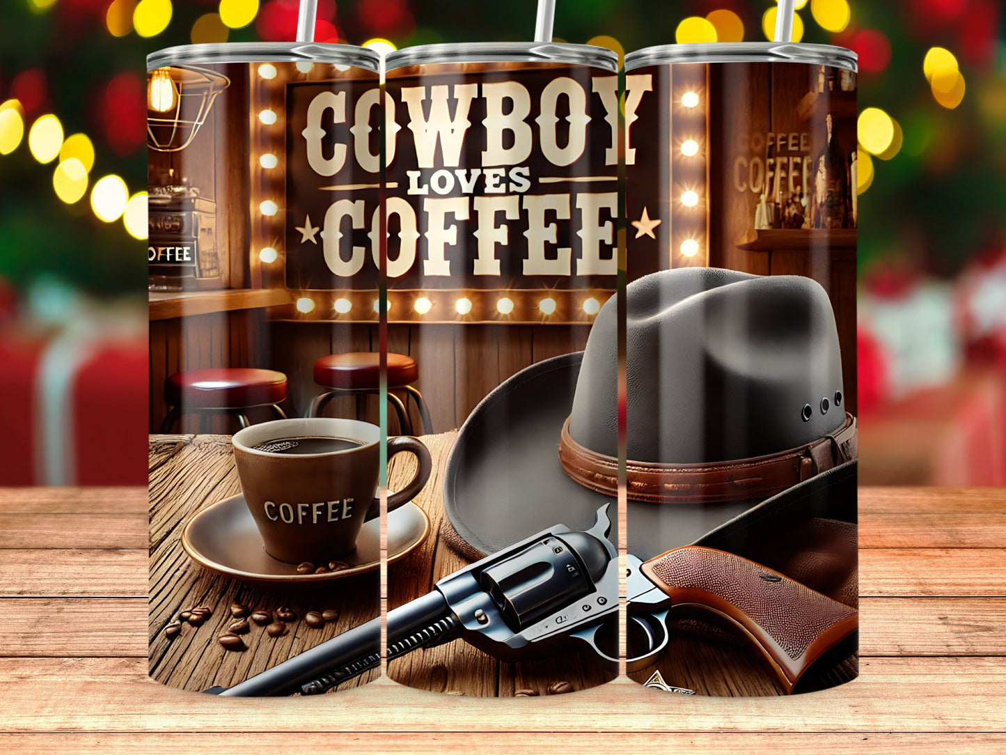 Cowboy Loves Coffee Stainless Steel Tumbler product