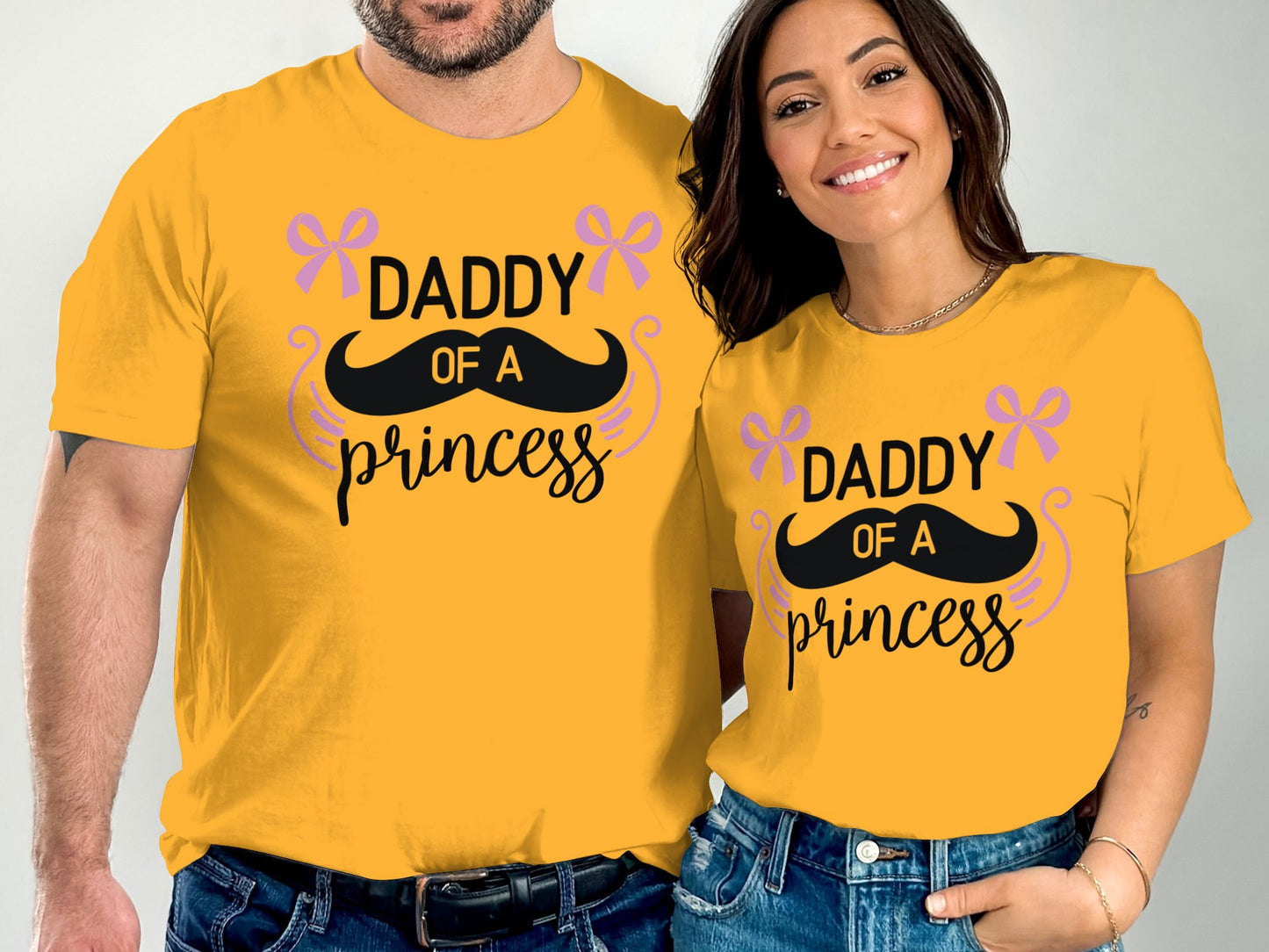 Daddy of a Princess Matching Yellow T-shirt product type