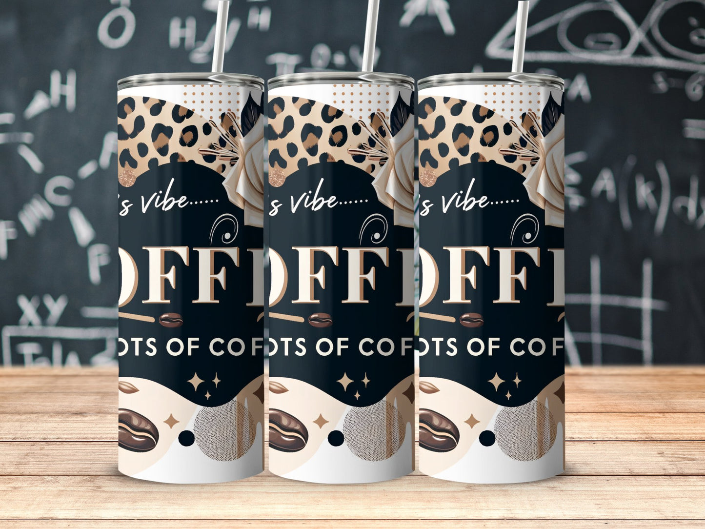 Leopard and Coffee Themed Tumbler product type