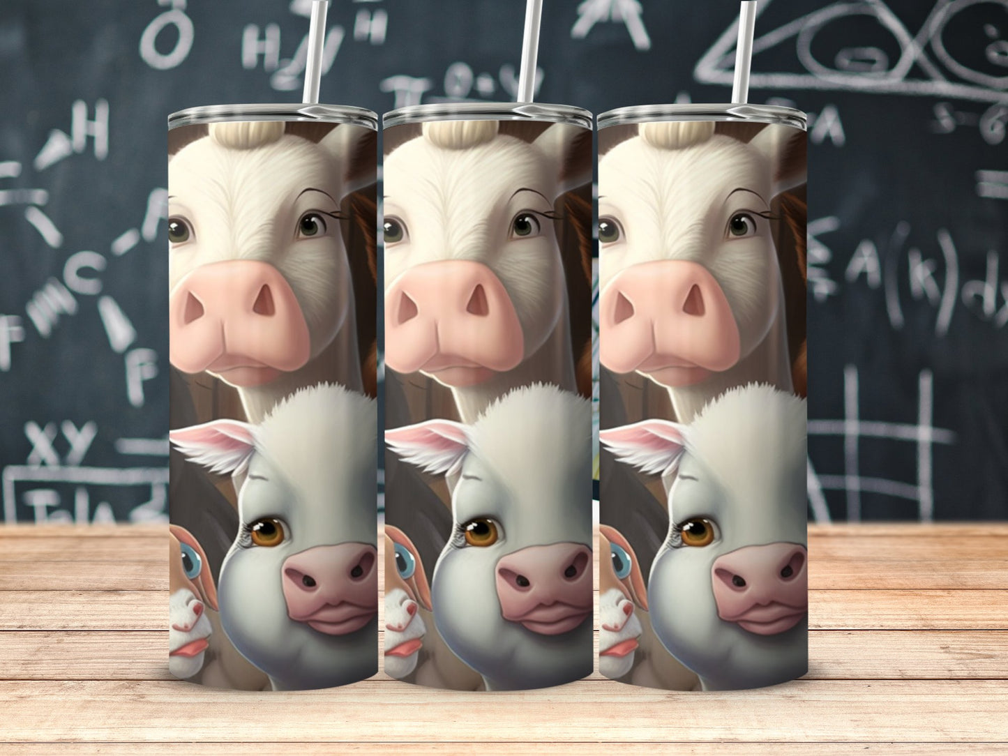 Adorable Cartoon Cows Design Insulated Tumbler product