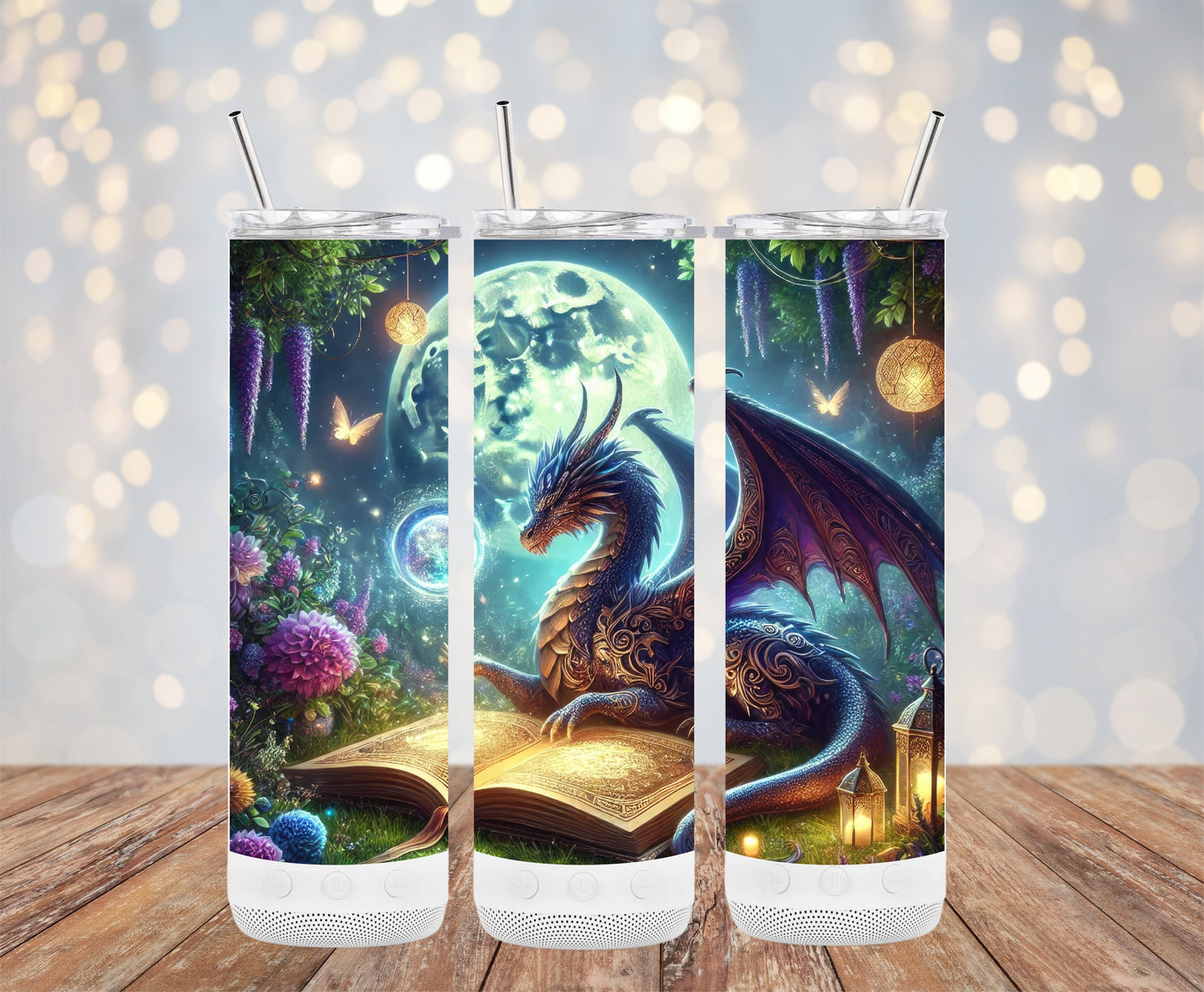 Enchanted Dragon Fantasy Scene Insulated Tumbler product