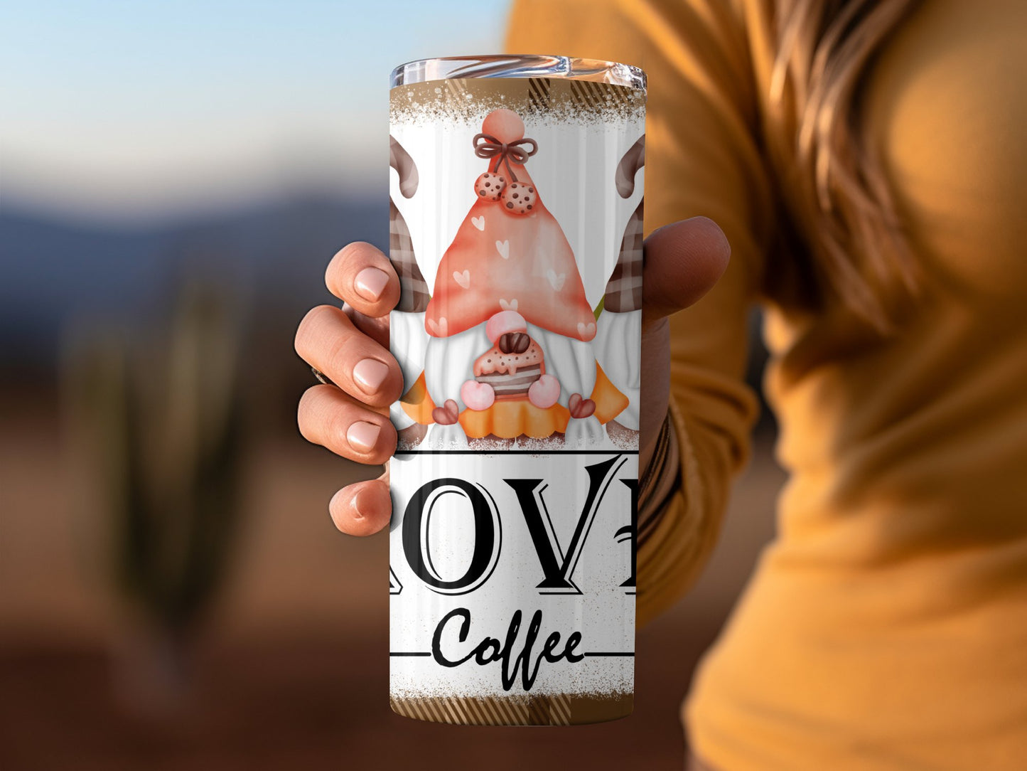 Cozy Gnome and Hot Cocoa Coffee Tumbler product