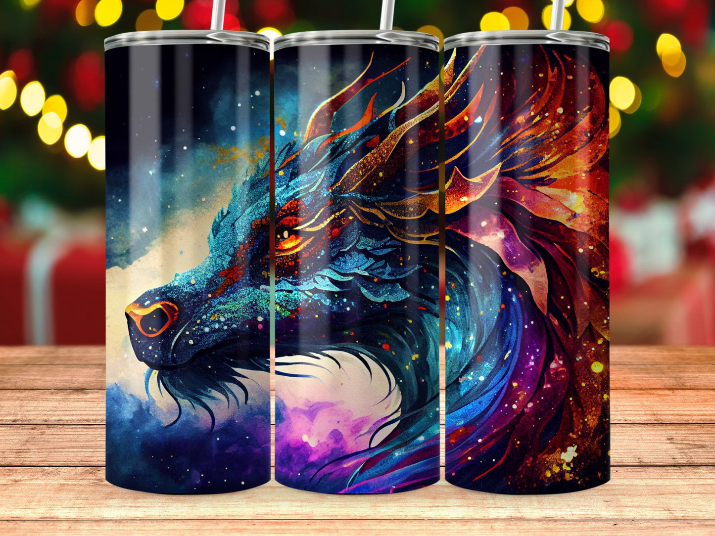 Enchanting Blue Dragon Tumbler Fantasy Art product