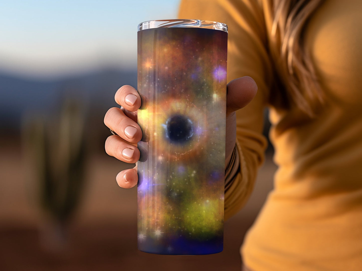 Vivid Cosmic Black Hole Design Insulated Tumbler product