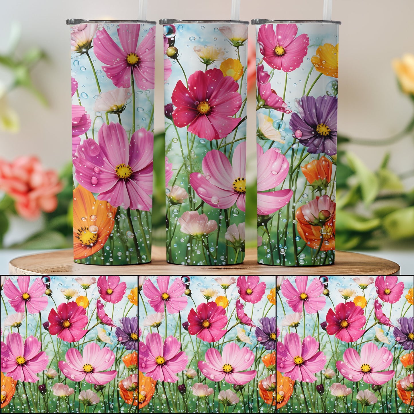 Colorful Wildflower Theme Insulated Tumbler product