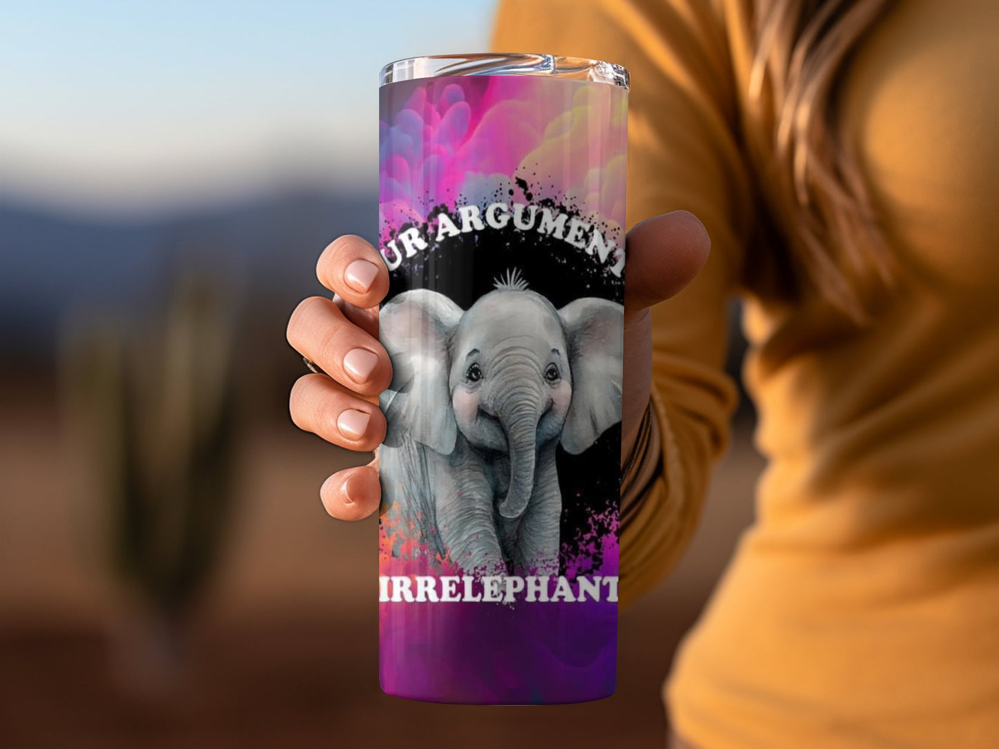 Cute Elephant Graphic Insulated Tumbler product