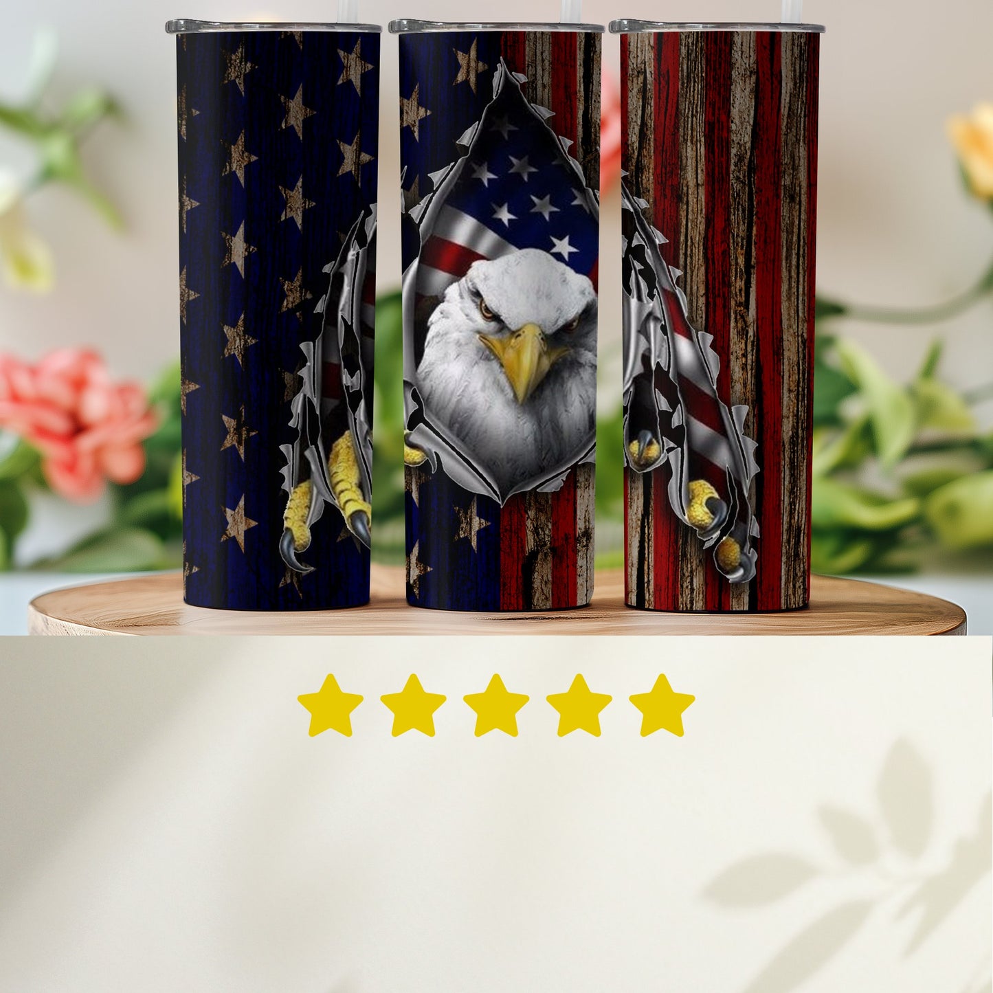 American Flag Eagle Graphics Tumbler Product