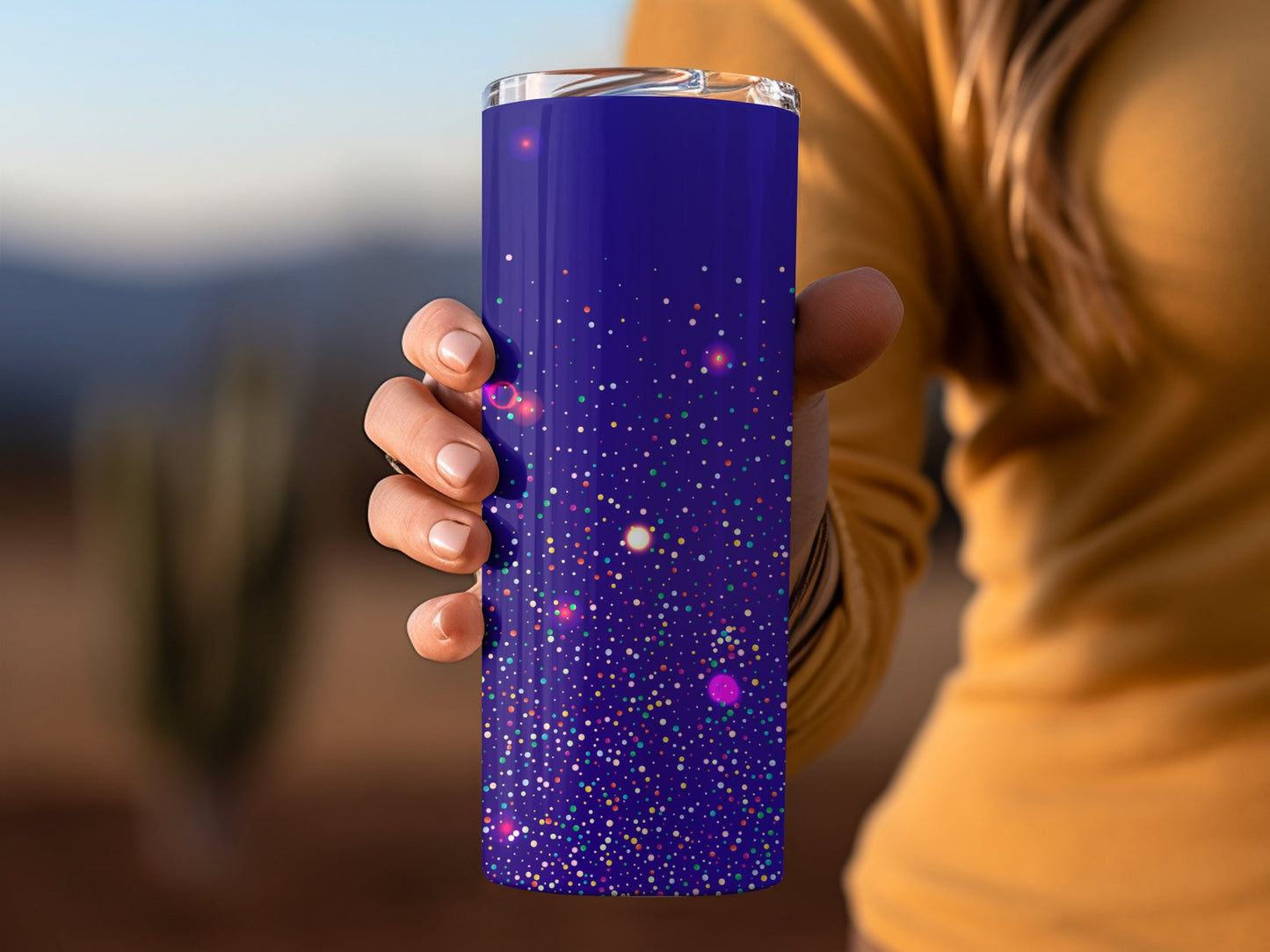 Sparkling Galaxy Design Travel Mug product type