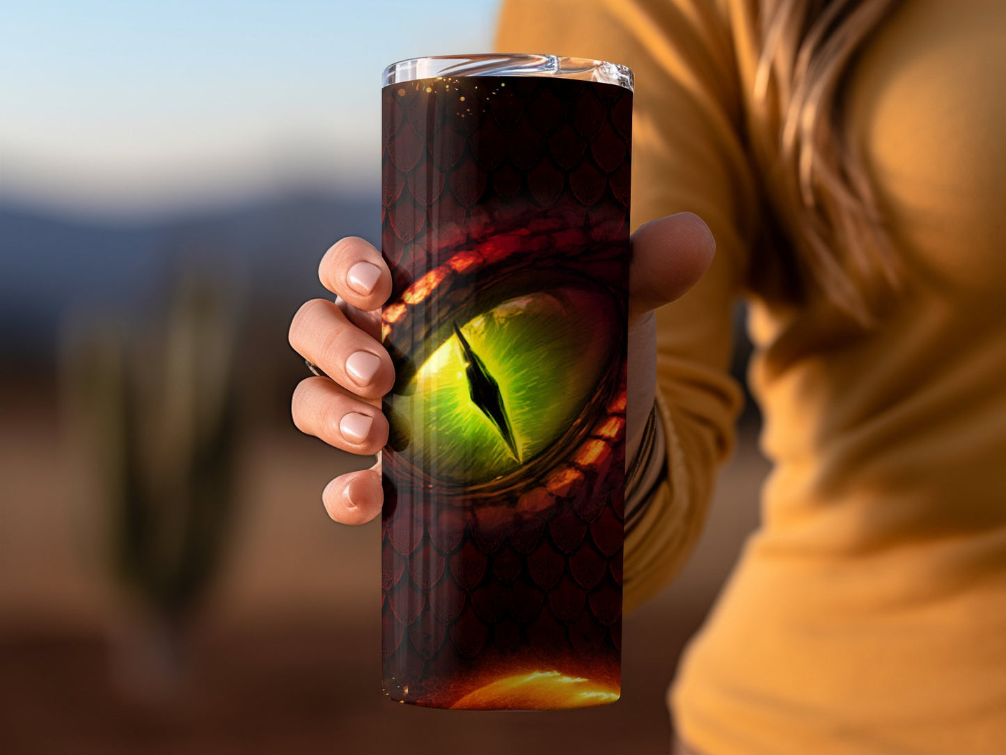 Striking Dragon Eye Design on Durable Beverage Holder product