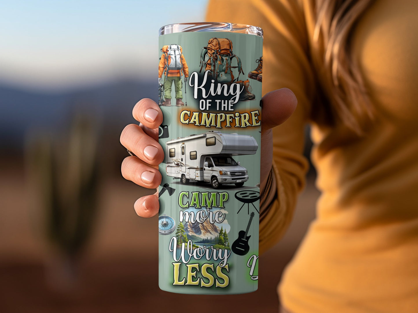 King Of The Campfire Camper Design Tumbler product type