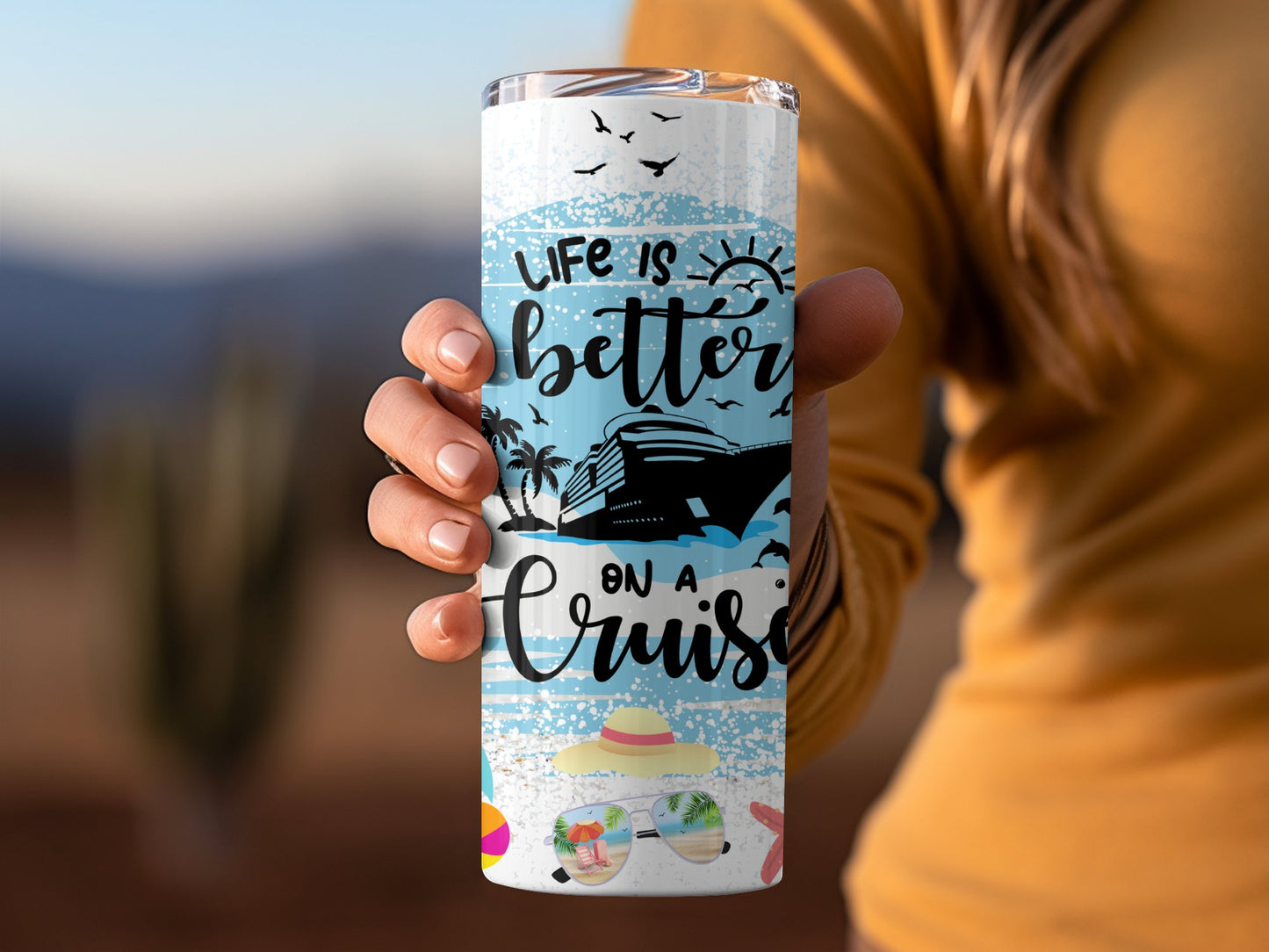 Life is Better on a Cruise Travel Tumbler product