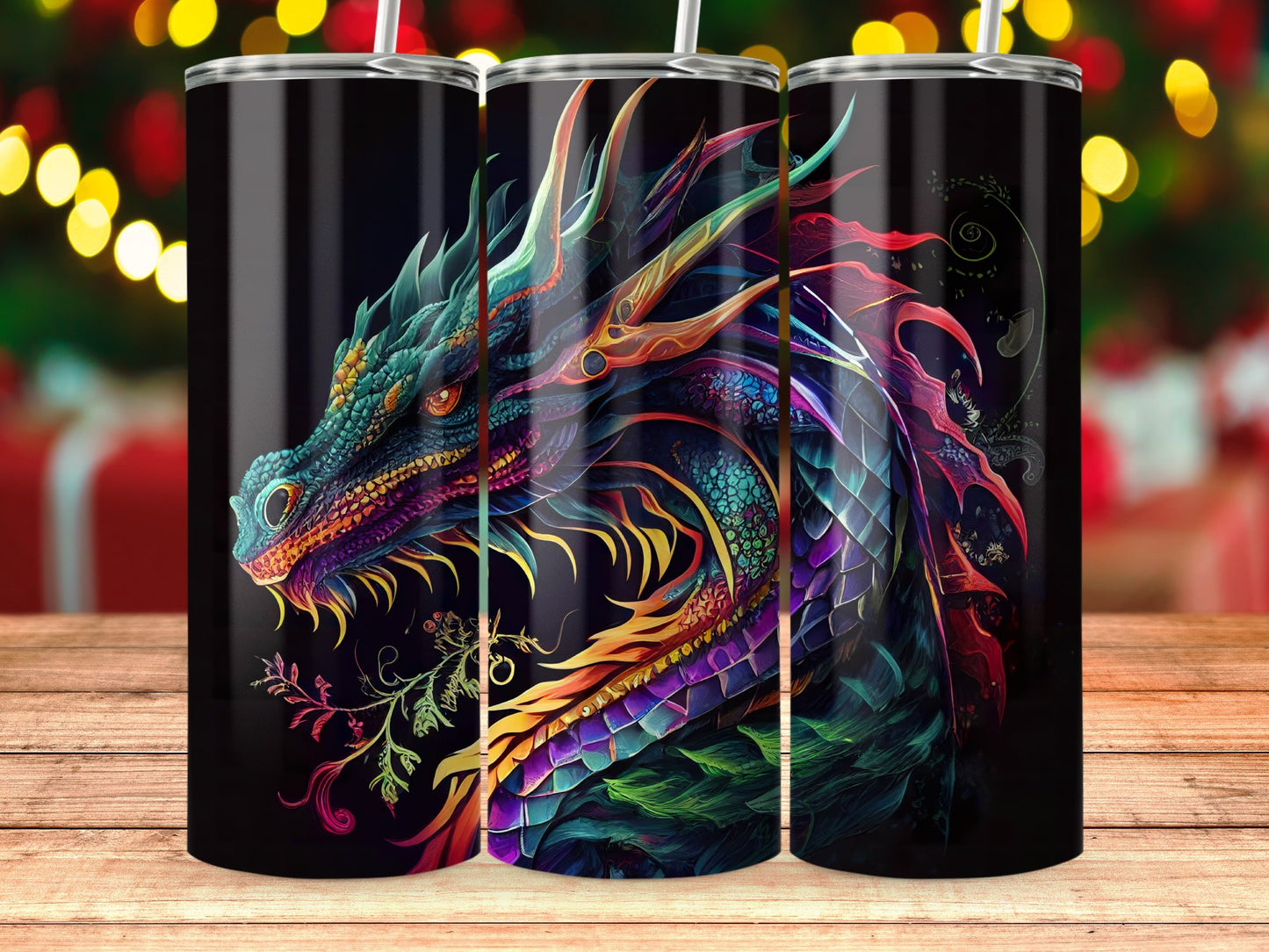 Colorful Dragon Design Tumbler Cup product type