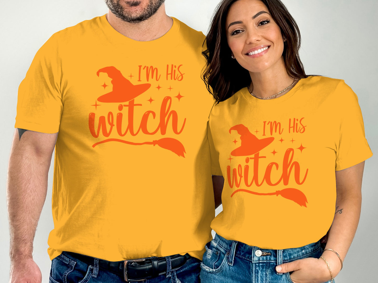 I'm His Witch Halloween Couples Matching Shirt product type