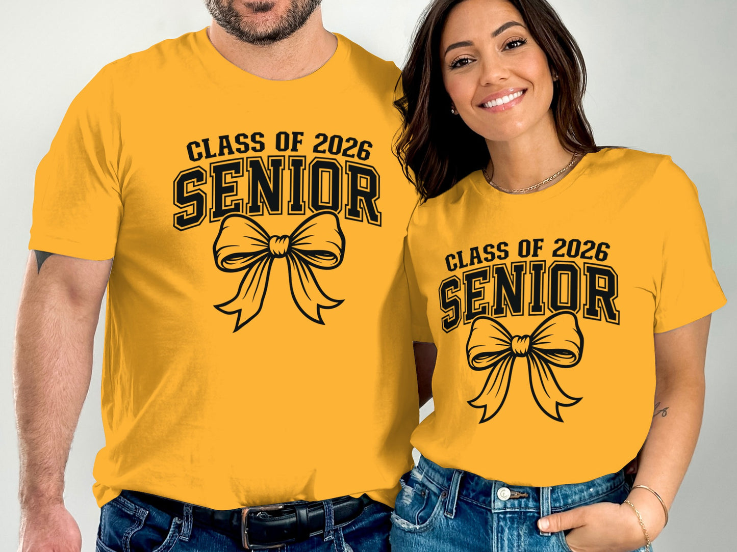 Class of 2026 Senior Bow Graphic Yellow Shirt product