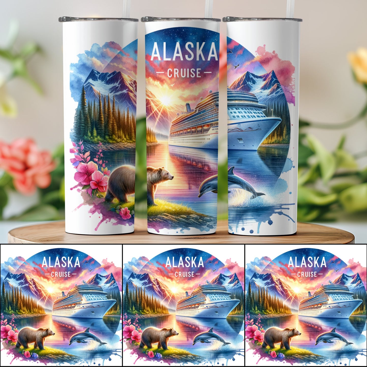 Alaska Cruise Theme Tumbler Travel Mug product type