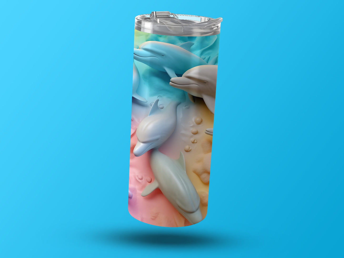 Colorful Dolphin Design Insulated Tumbler Product