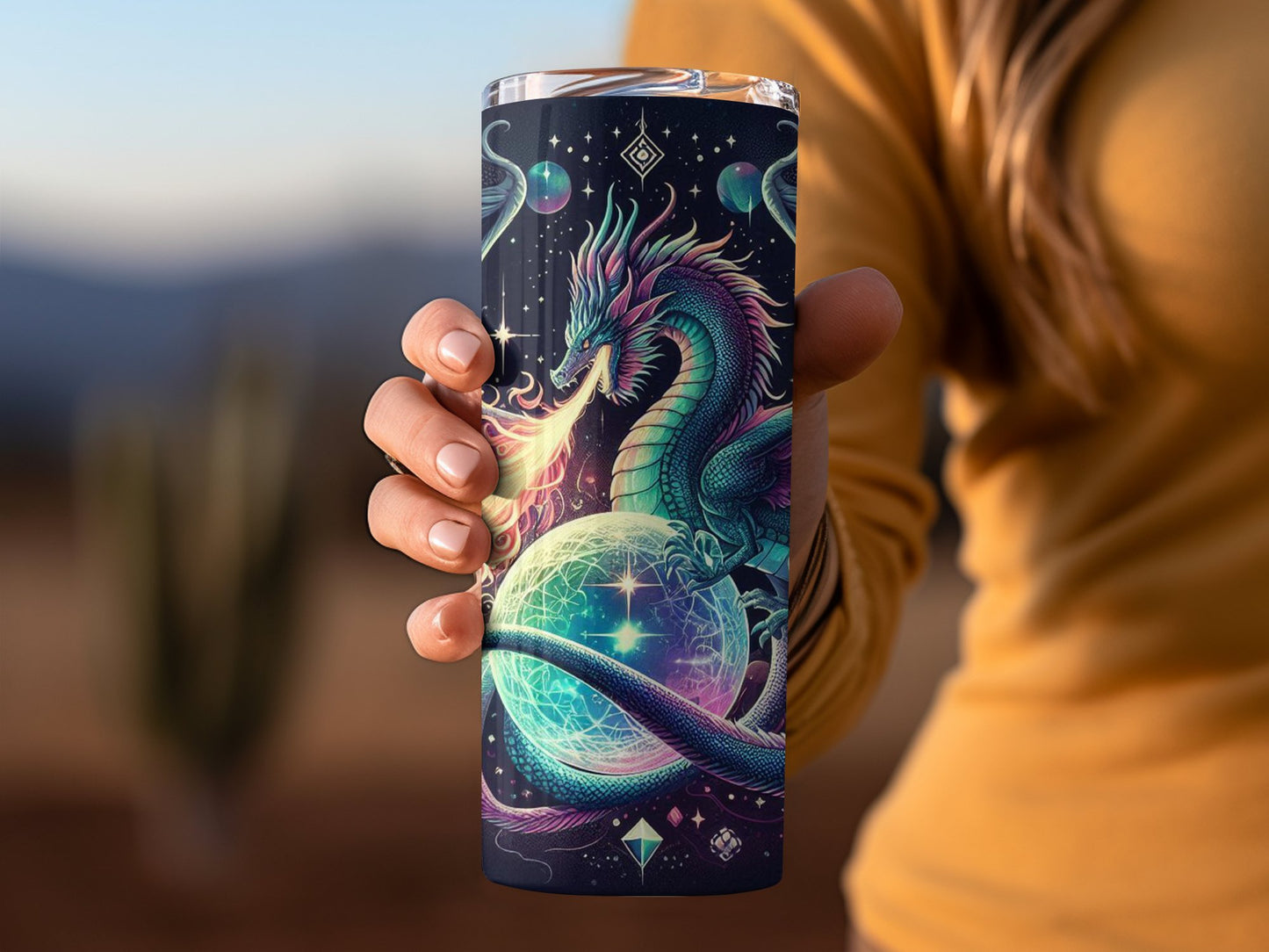 Colorful Dragon Artwork Design Tumbler product