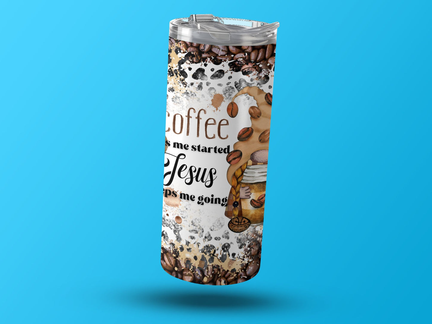 Coffee and Jesus Themed Insulated Tumbler product