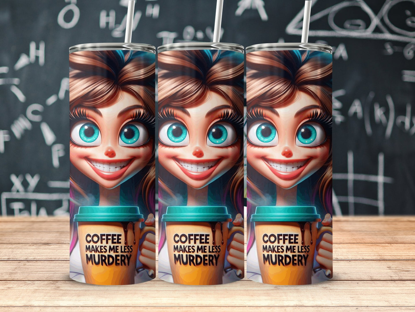 Coffee Makes Me Less Murdery Tumblers product type