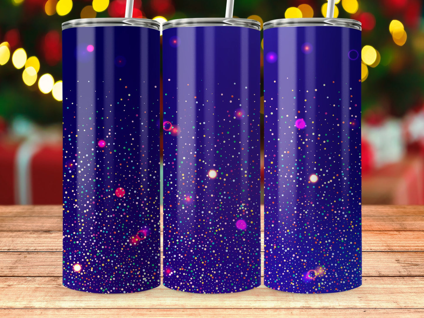 Sparkling Festive Blue Glitter Tumbler product type