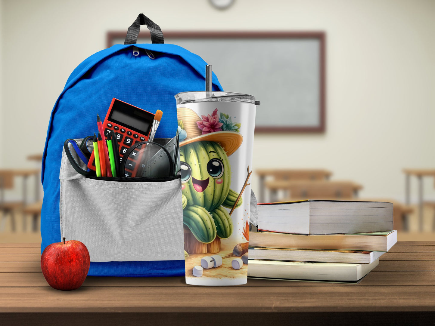 Cute Cactus Themed Tumbler Perfect Back to School Product