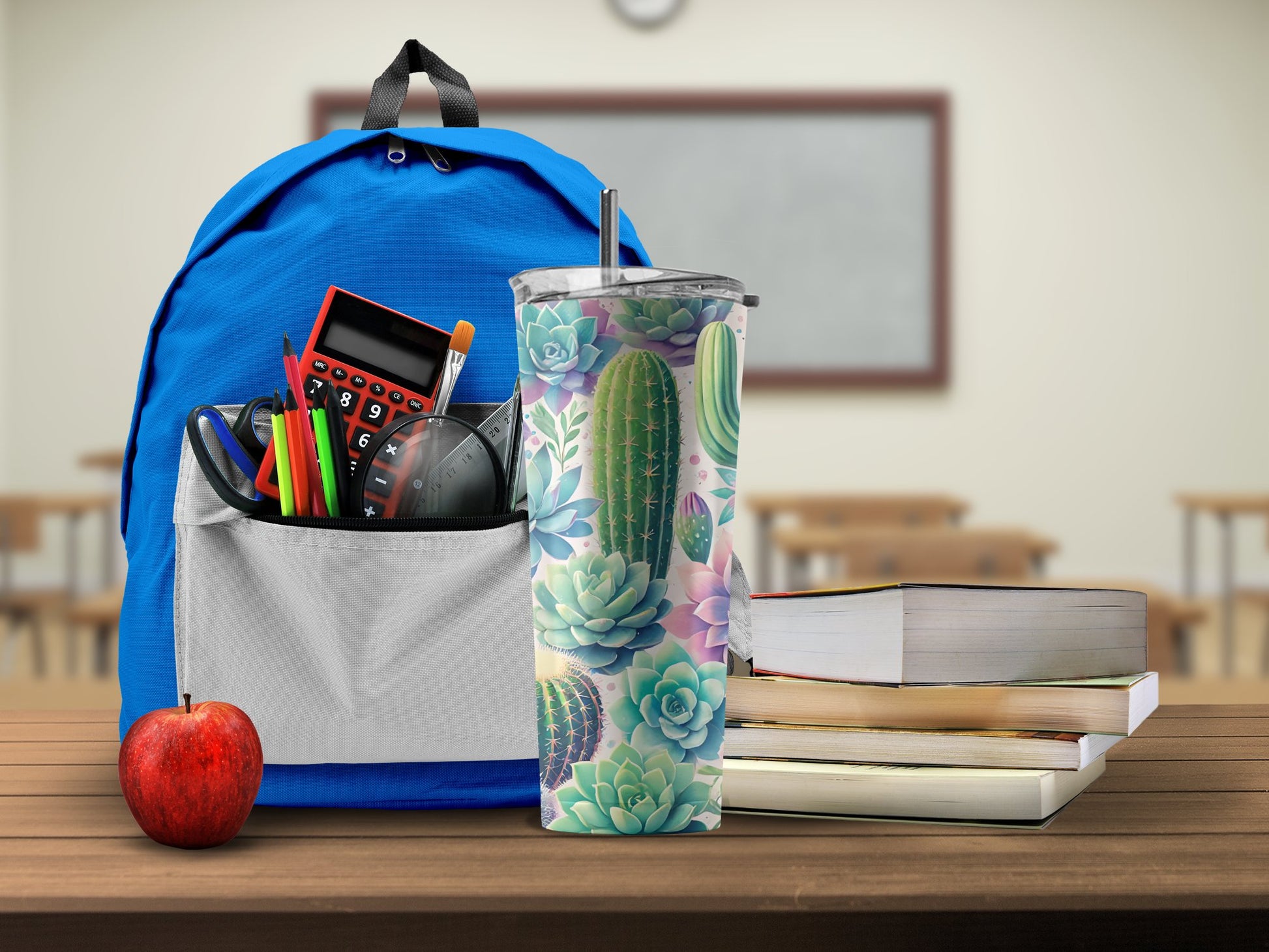 Vibrant Succulent Design Insulated Tumbler Drinkware Product