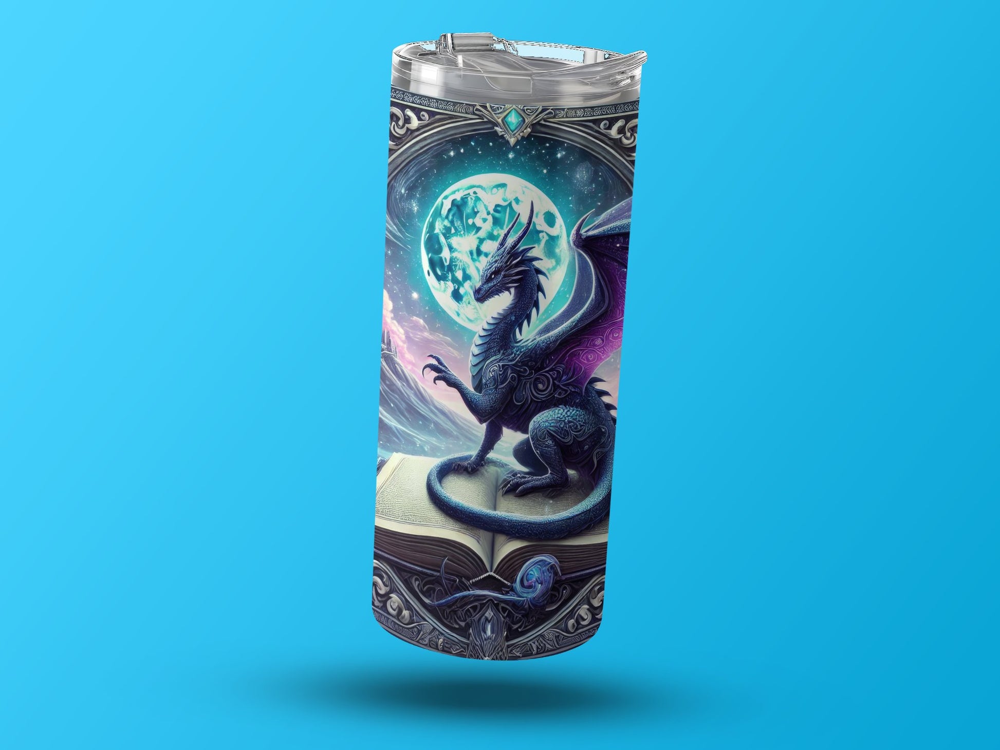 Mysterious Lunar Dragon Fantasy Art Tumbler product