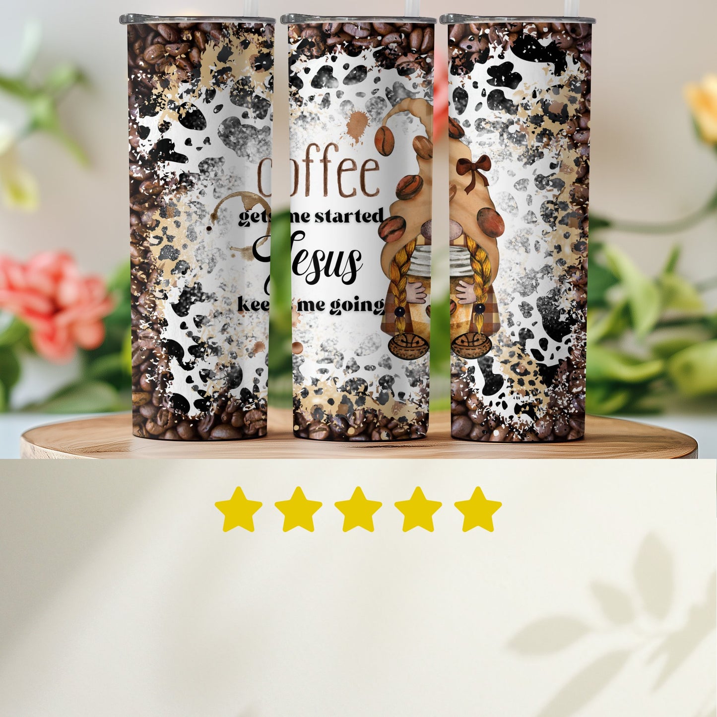Coffee Jesus Keep Me Going Sublimation Tumbler product