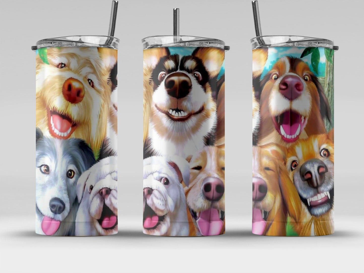 Dog Lover Tumbler with Straw All Over Print product type