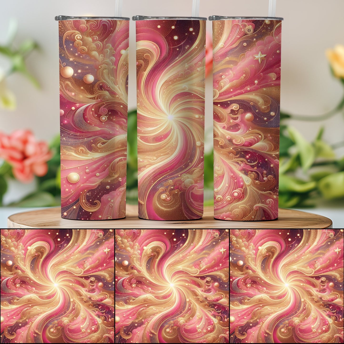 Radiant Swirl Art Design Tumbler Vibrant Drinkware product