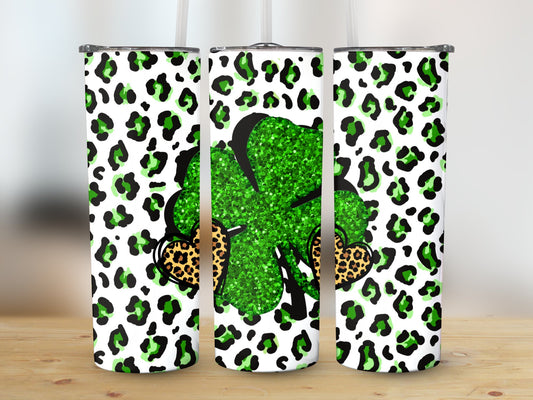 Shamrock Heart Leopard (St. Patrick's Tumbler)
