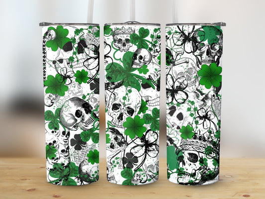 Skulls Shamrocks (St. Patrick's Tumbler)