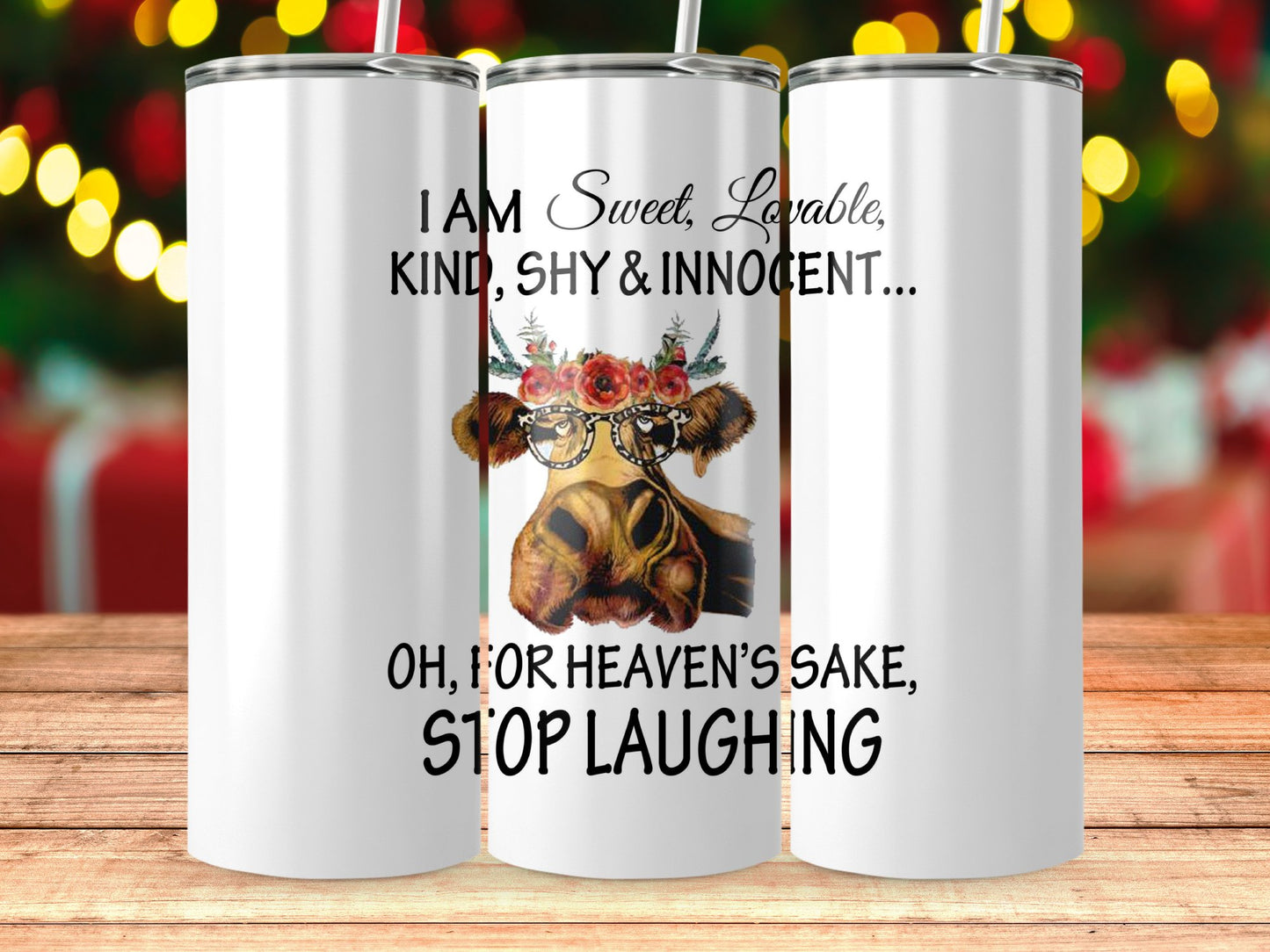 Sweet Lovable Kind Shy Innocent Cow Tumbler product