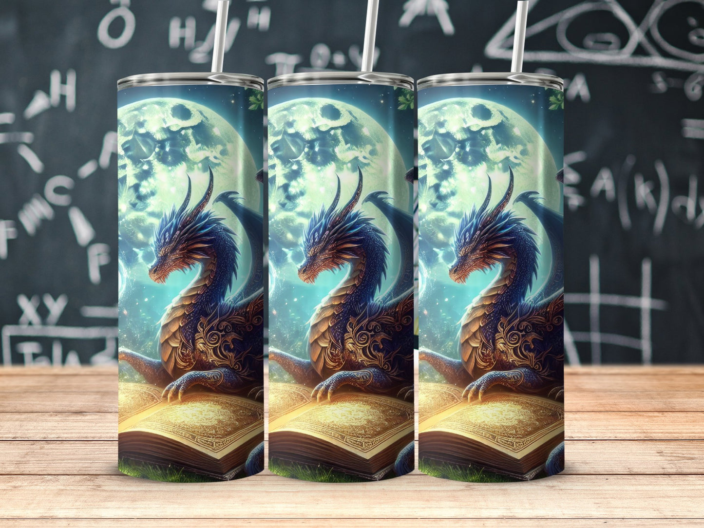 Mystical Dragon and Moonlight Scene Tumbler product