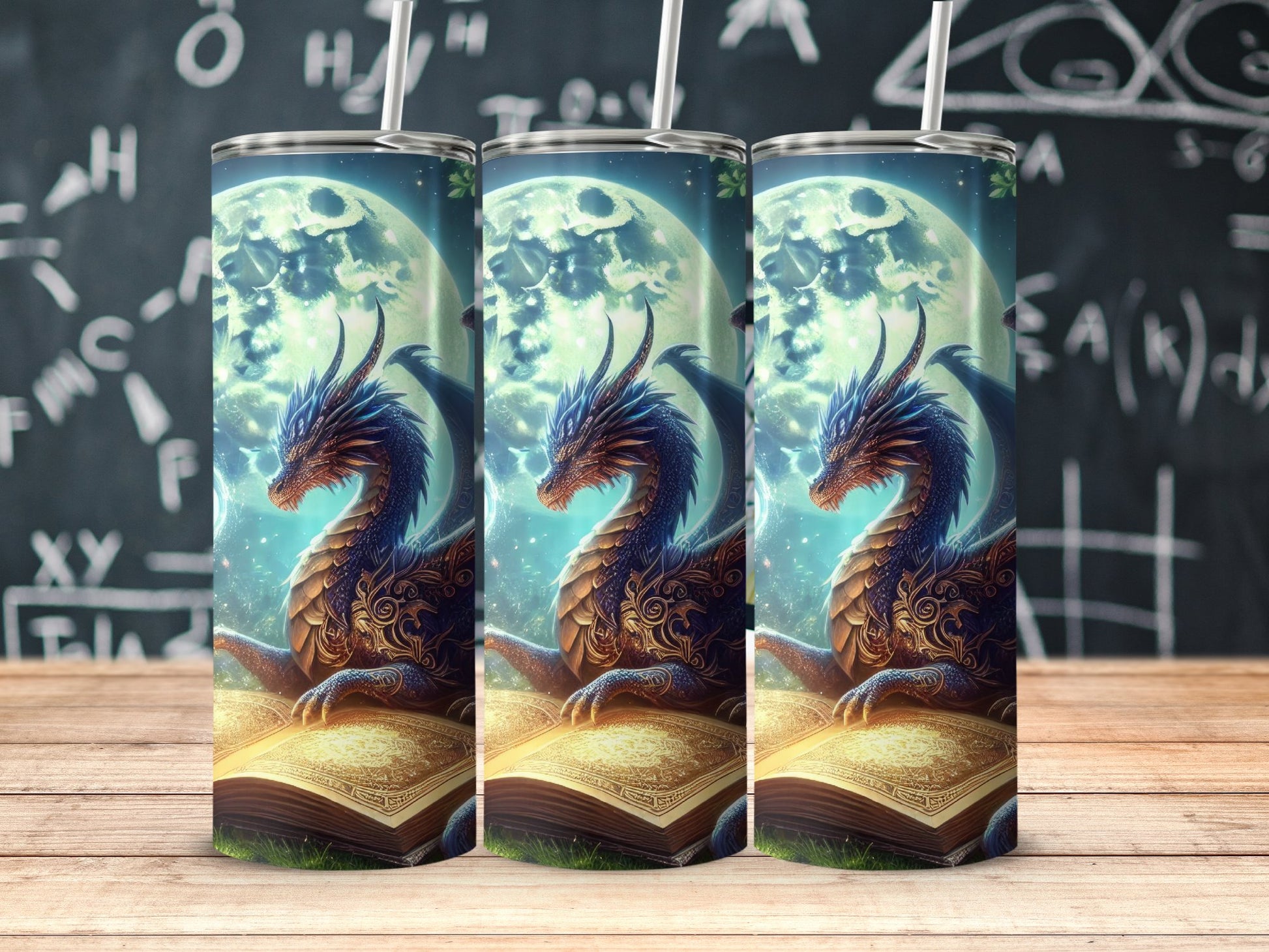 Mystical Dragon and Moonlight Scene Tumbler product