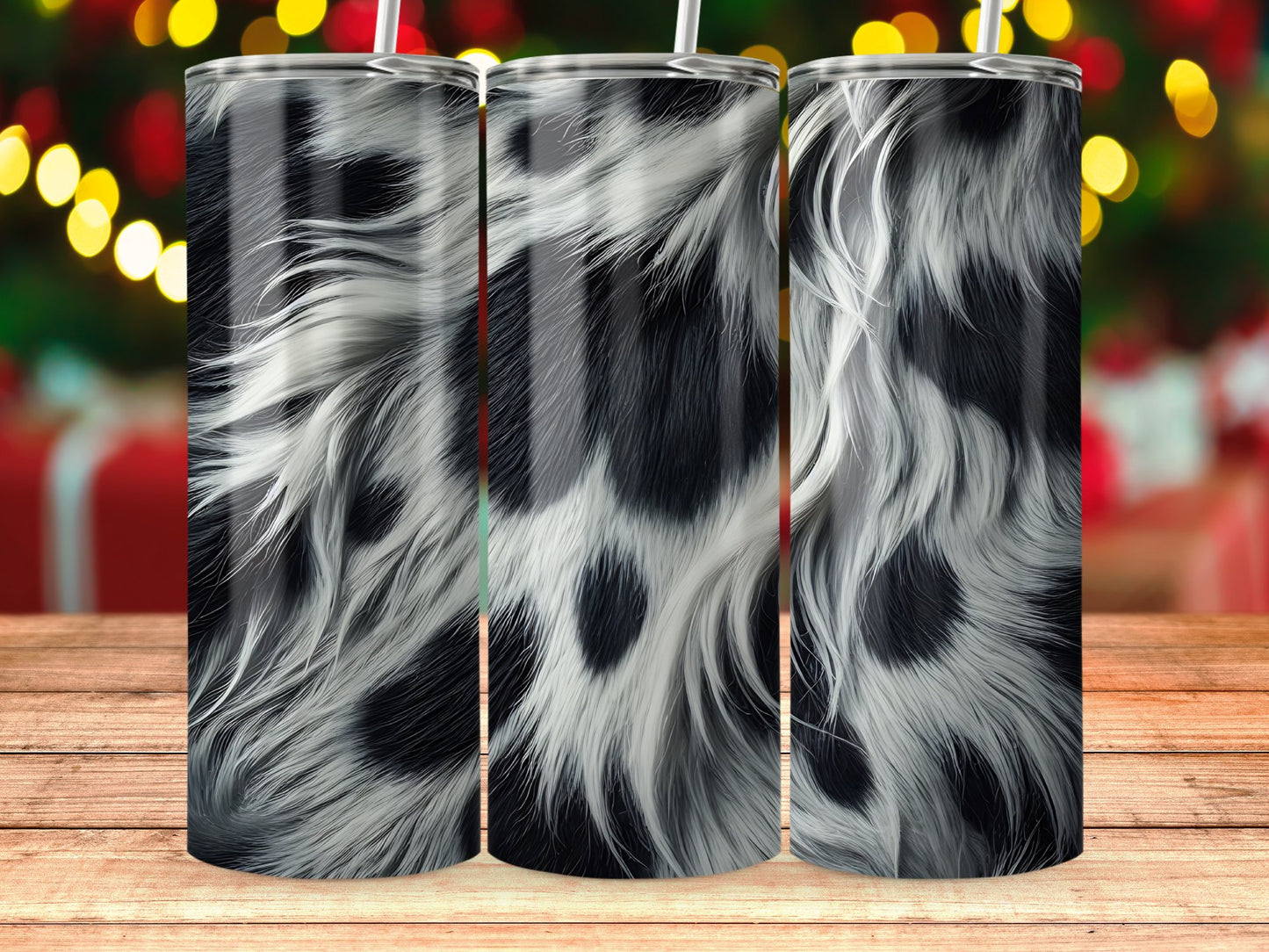 Animal Print Black and White Insulated Tumbler product