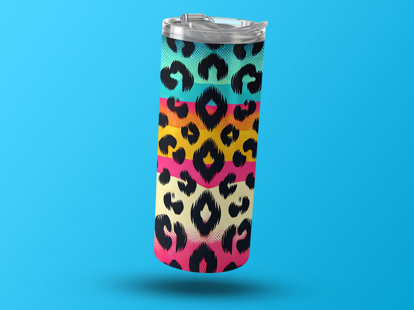 Leopard Print Multi-Color Travel Tumbler product