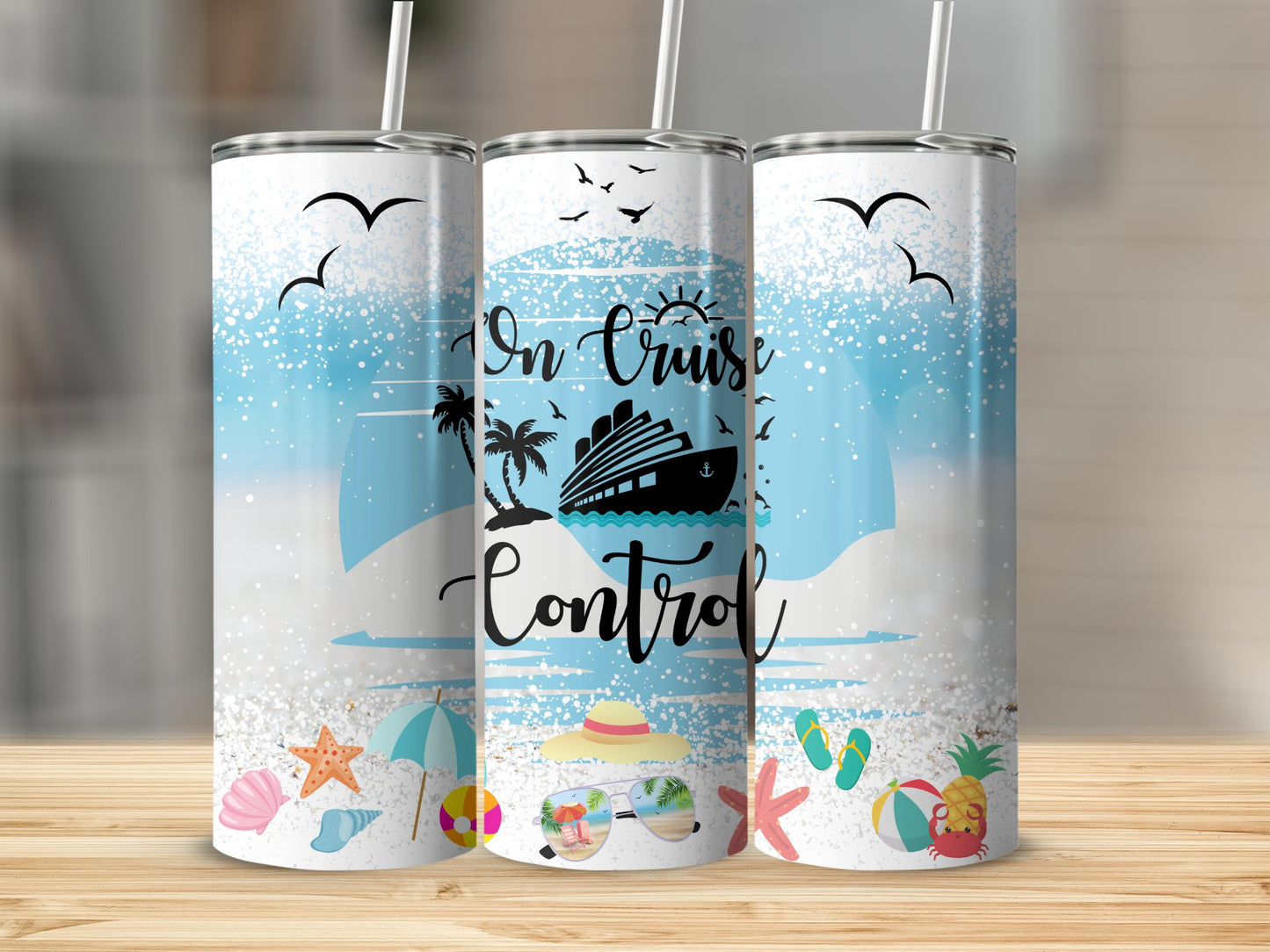 On Cruise Control Beach and Sea Inspired Tumbler Product