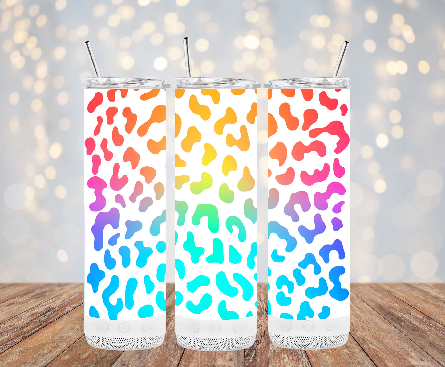 Rainbow Leopard Print Stainless Steel Tumbler product
