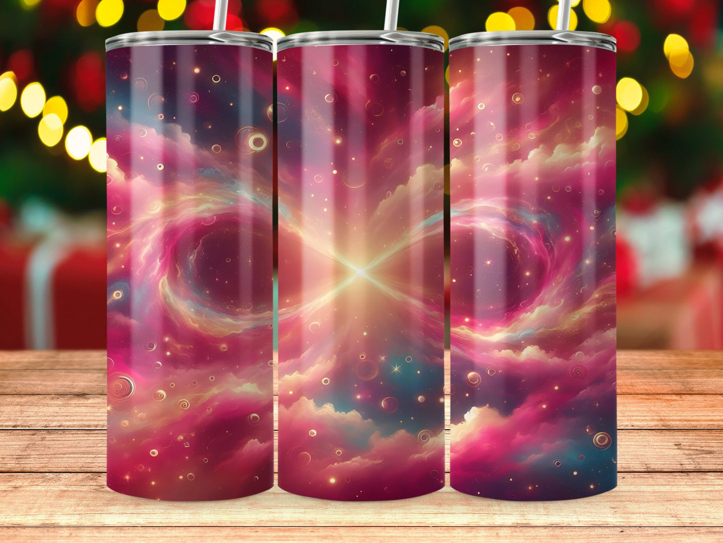 Pink Nebula Infinity Tumbler Stunning Galaxy Tumbler product type