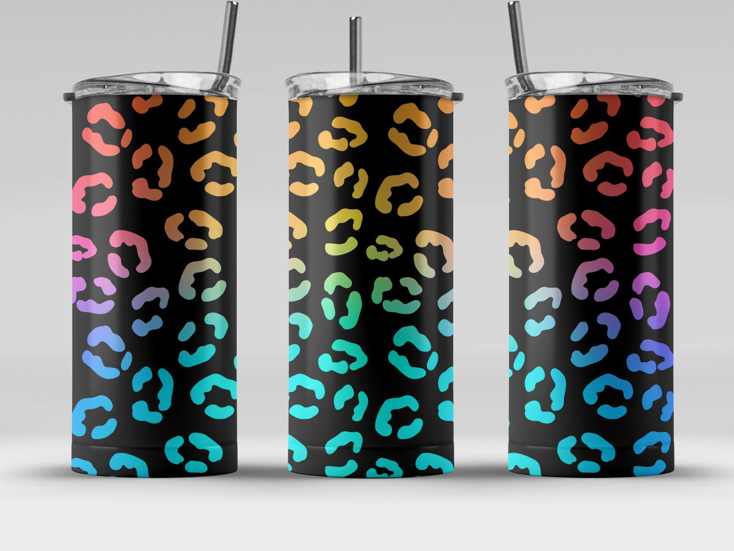 Rainbow Leopard Print Design Tumbler Cup product type