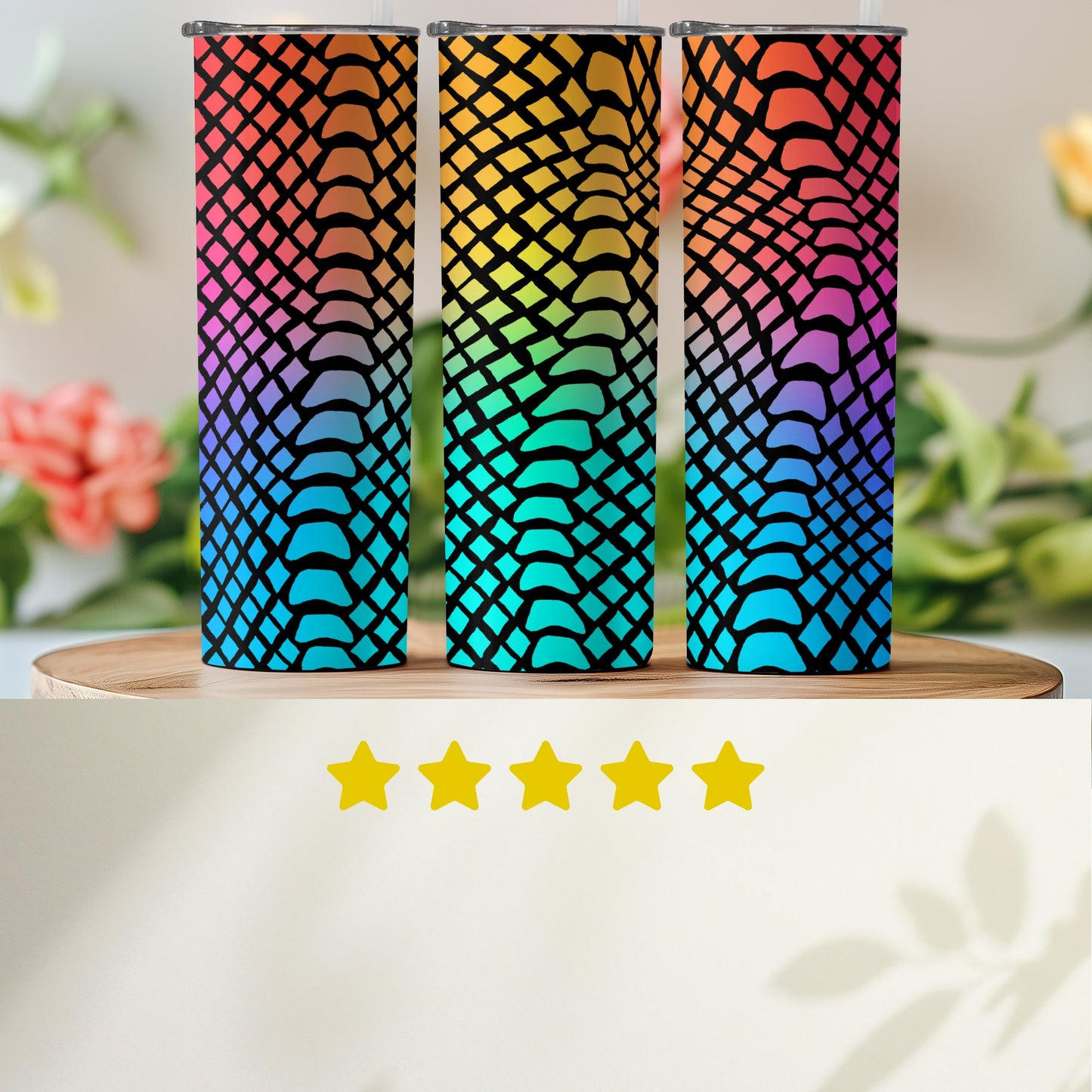 Vibrant Gradient Snake Skin Pattern Tumbler product