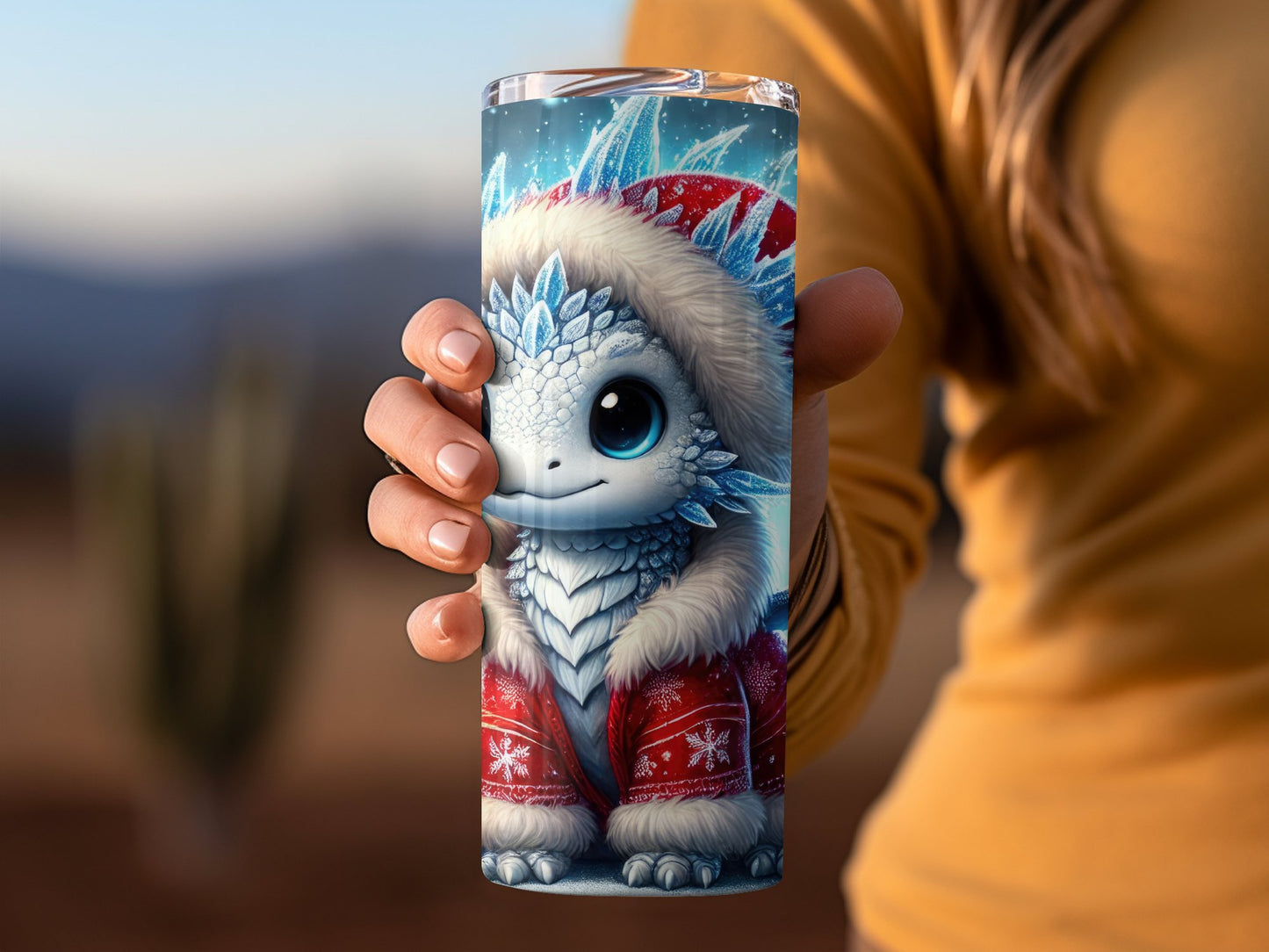 Adorable Winter Dragon in Festive Sweater product