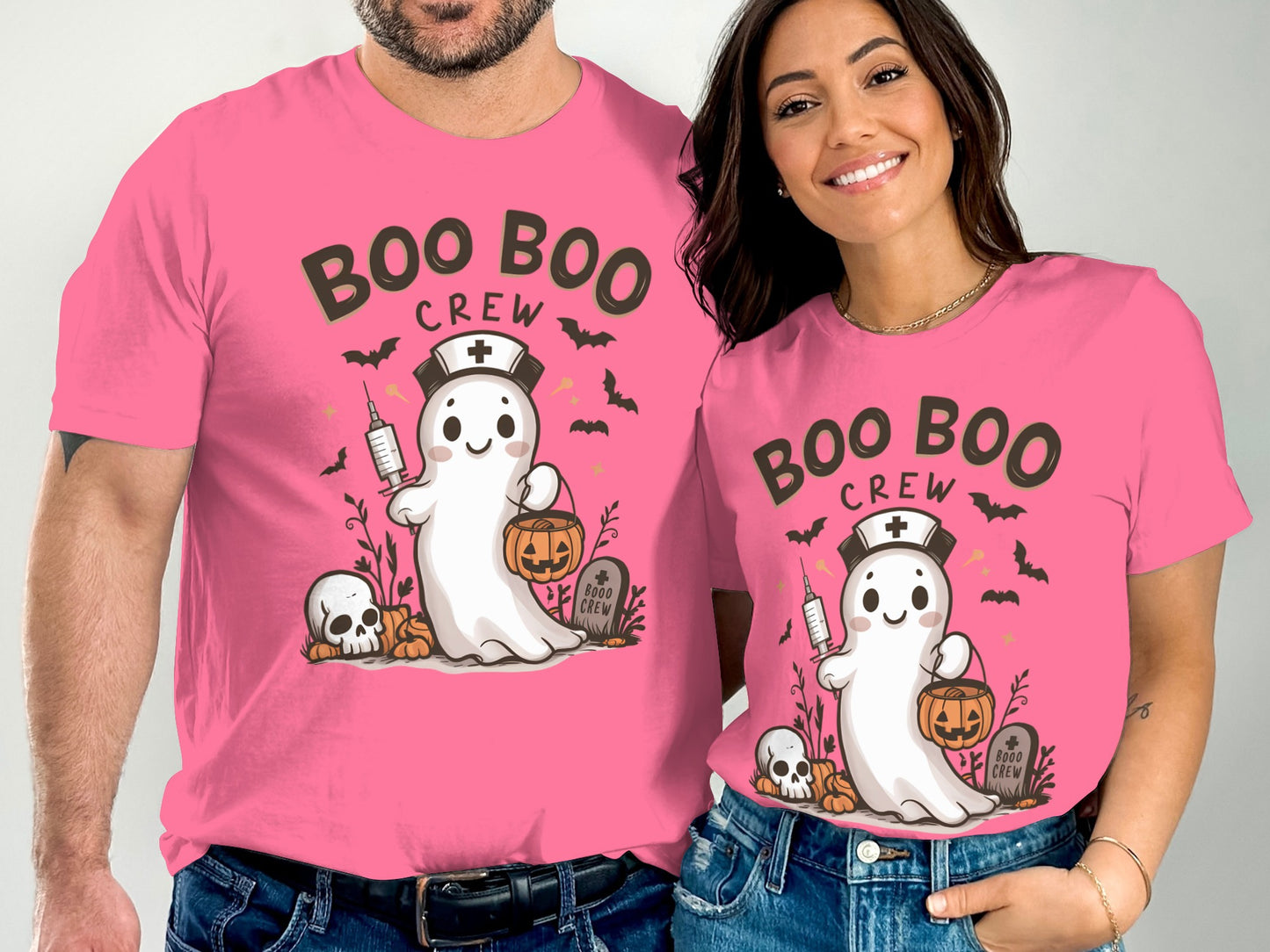 Boo Boo Crew Ghost Themed Halloween Shirt product type