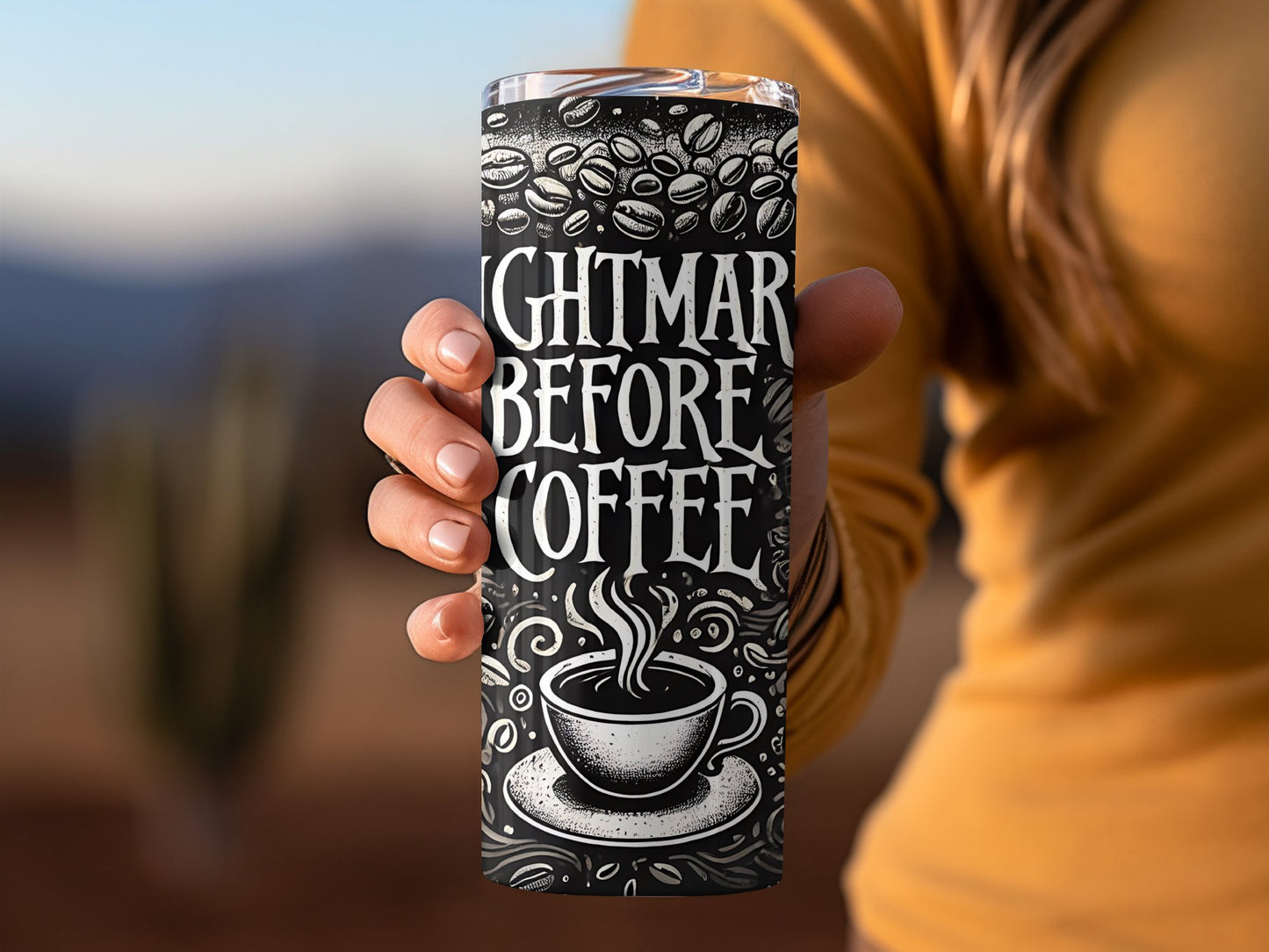 Nightmare Before Coffee Graphic Tumbler product